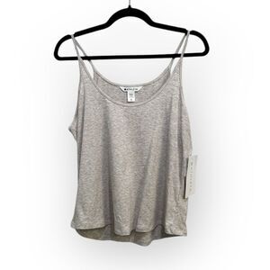 Athleta Signature Rib Thin Strap Tank Top Heather Gray – Size XL – NWT